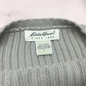 Eddie Bauer Women’s Large Light Olive 100% Cotton Sweater